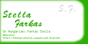 stella farkas business card